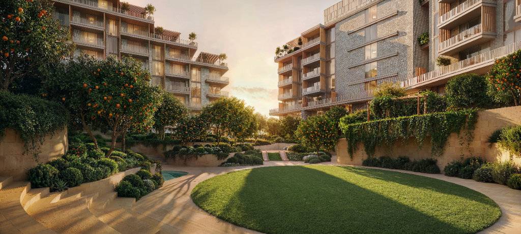 Sunken Courtyard — Golden Hour