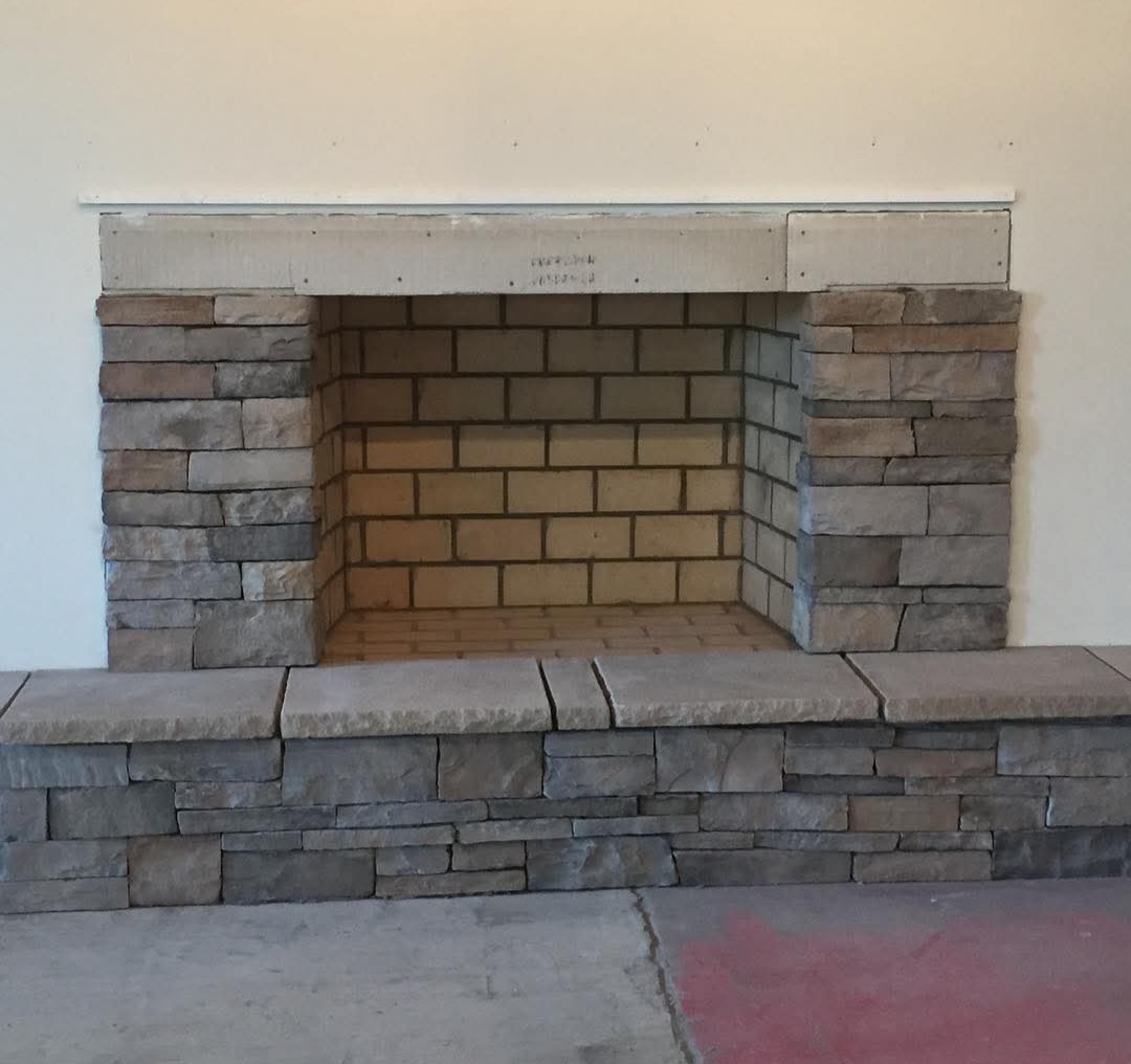 Stone Fireplace Build