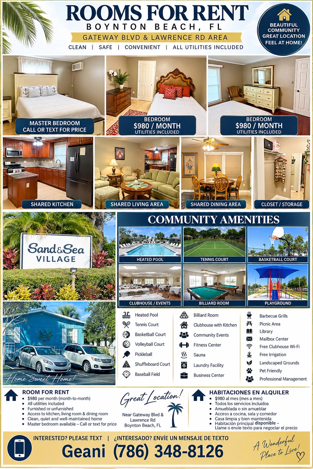 Rooms for Rent β Boynton Beach, FL (Gateway Blvd & Lawrence Rd)