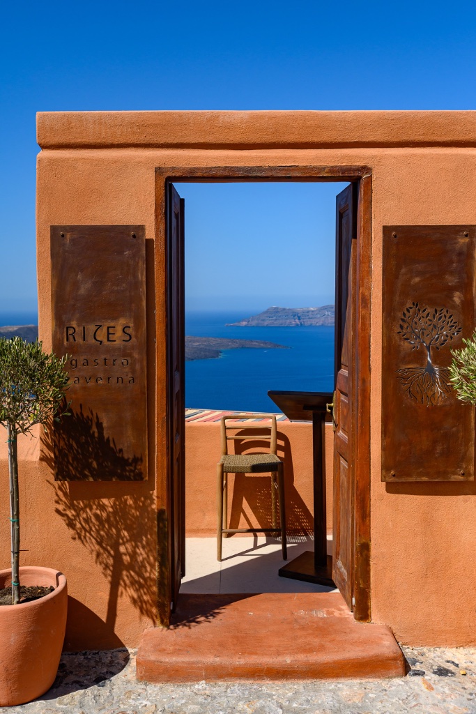Santorini Taverna Door