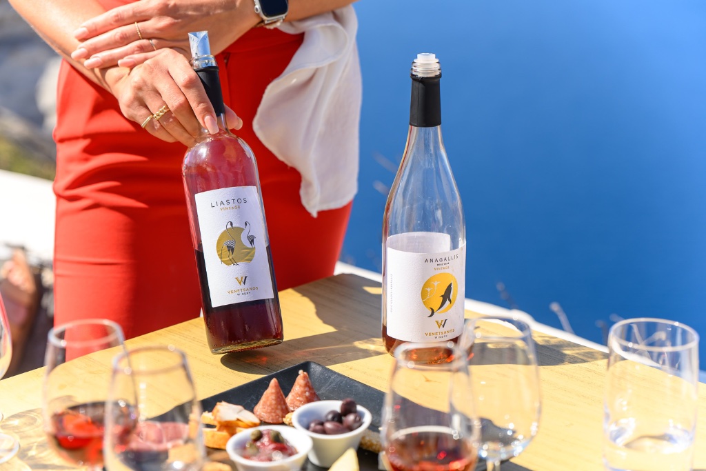 Santorini Wine Pouring
