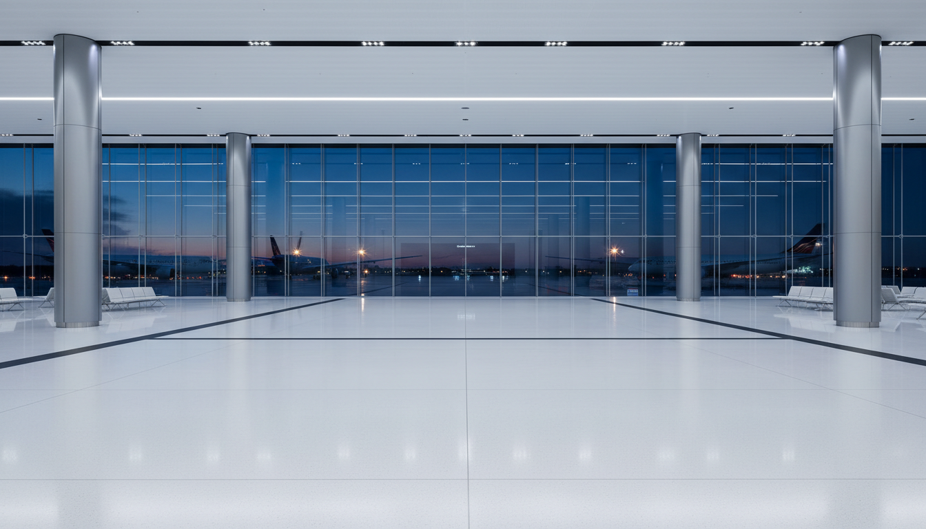 Modern airport terminal