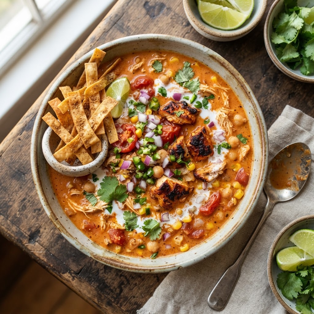 Tandoori Chicken Tortilla Soup