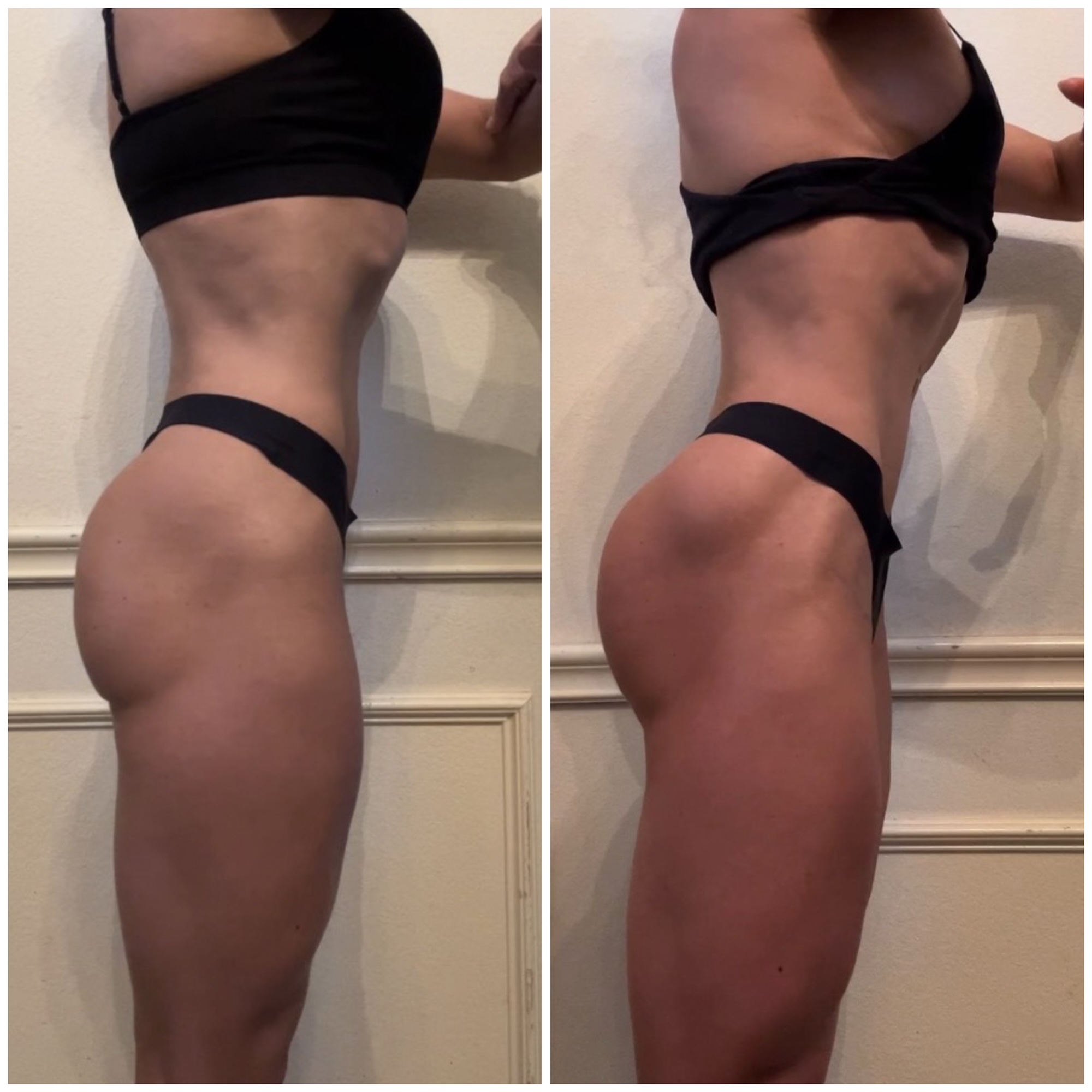 Glute transformation progress comparison