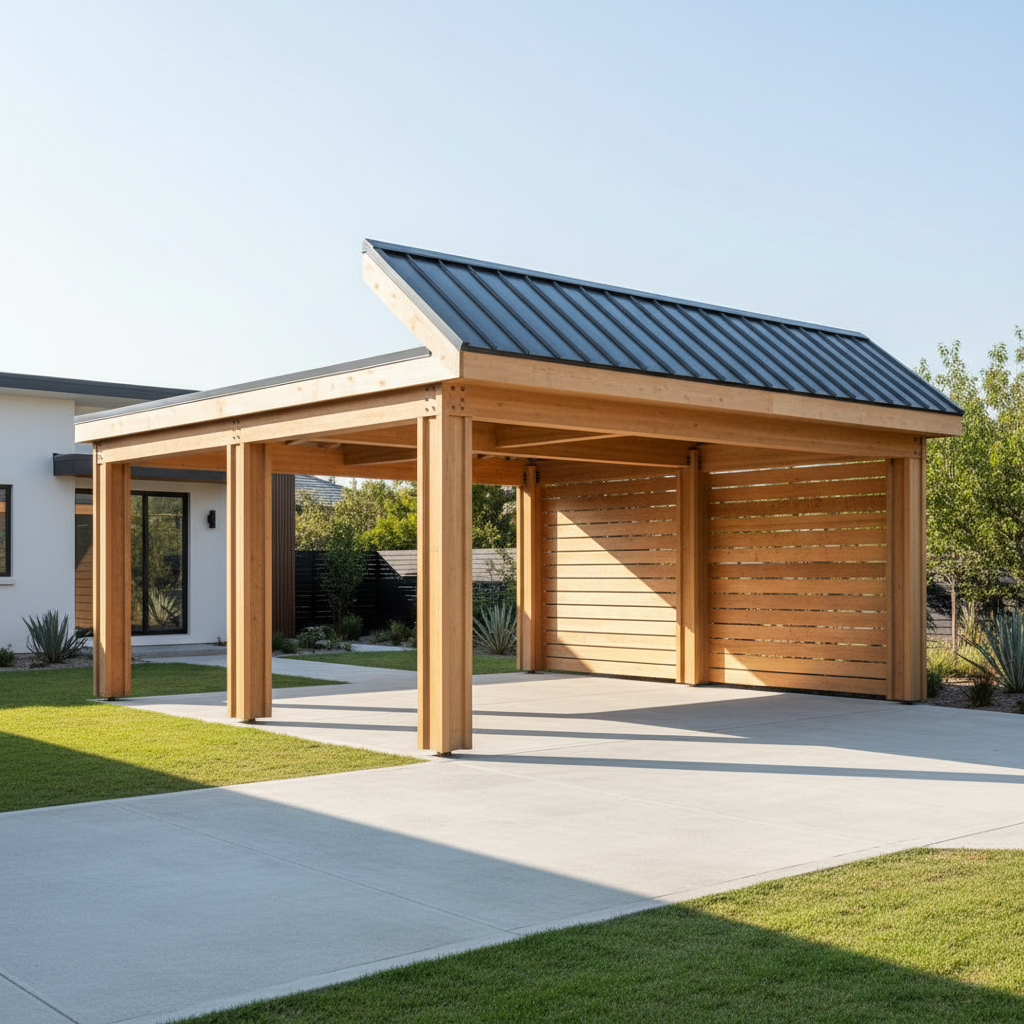Unser Carport wurde in Rekordzeit fertiggestellt, die Holzarbeit ist wirklich erstklassig.