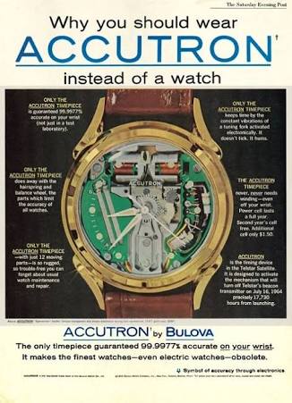 Vintage 1964 Bulova Accutron Saturday Evening Post advertisement