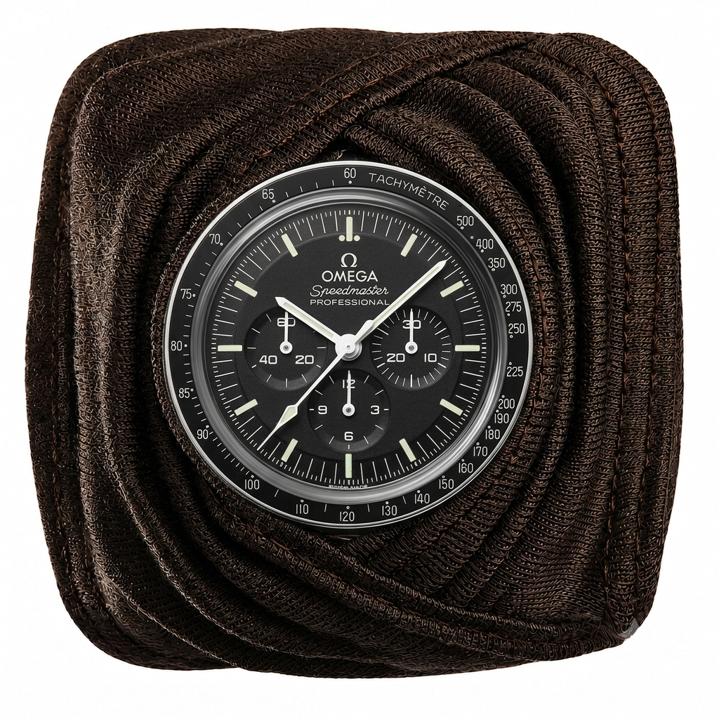 SADDLE worn on the wrist — merino wool watch protection