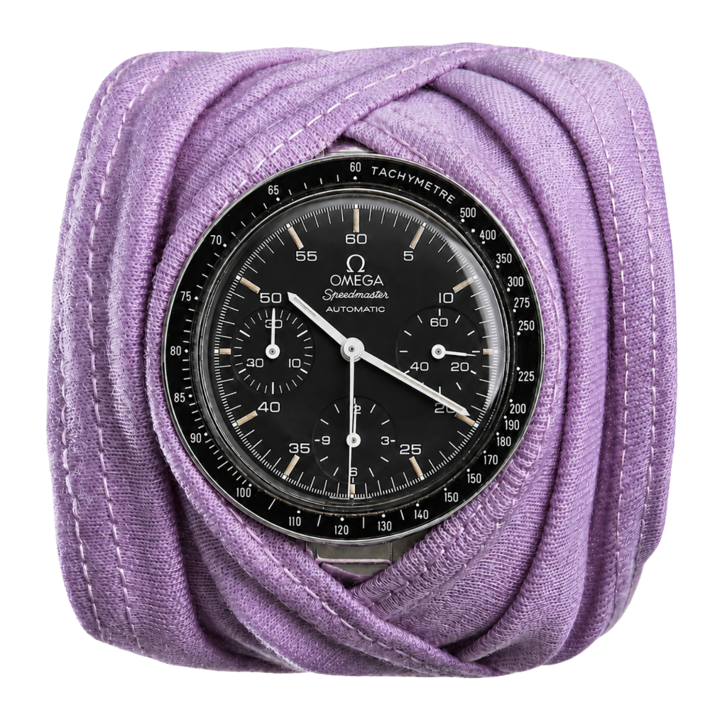 MIST worn on the wrist — merino wool watch protection