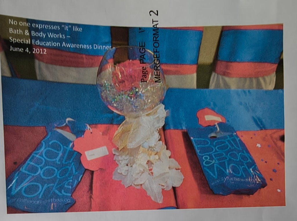 Bath & Body Works Gift Bags — Special Education Awareness Dinner, June 4, 2012