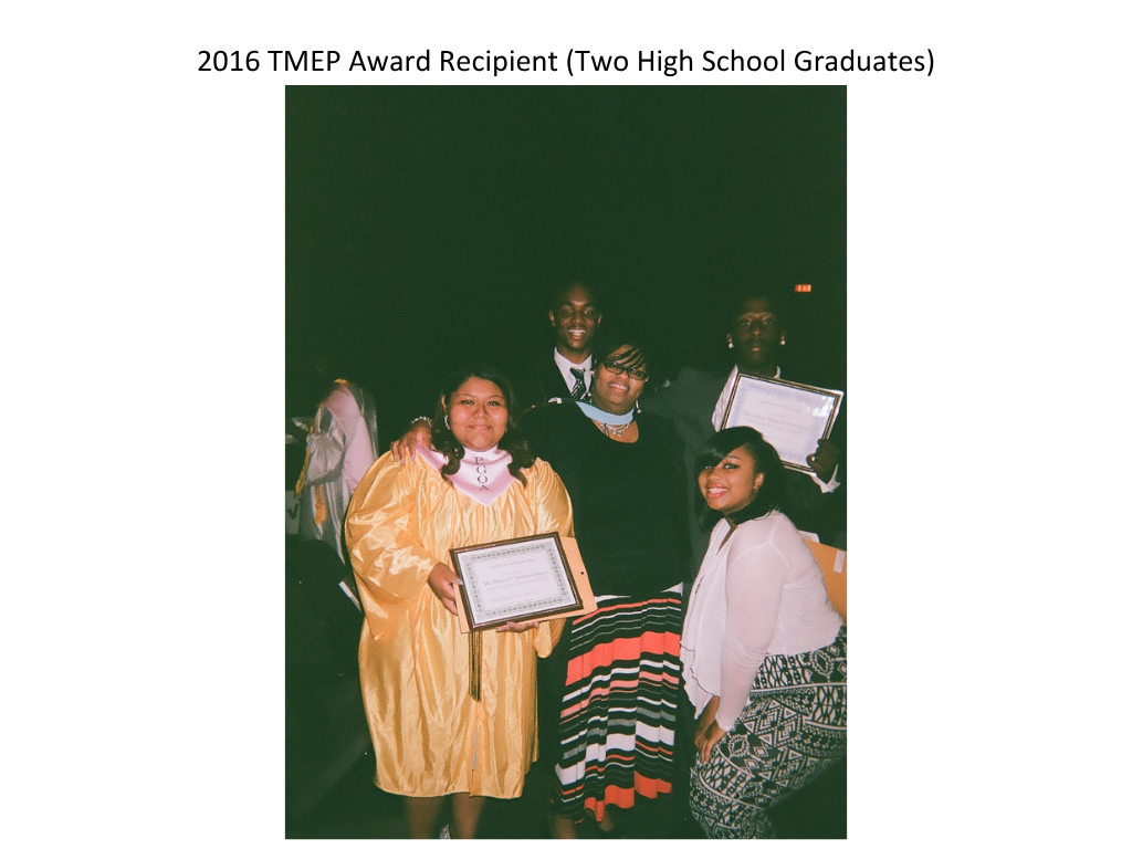2016 TMEP Award Recipient — Two High School Graduates