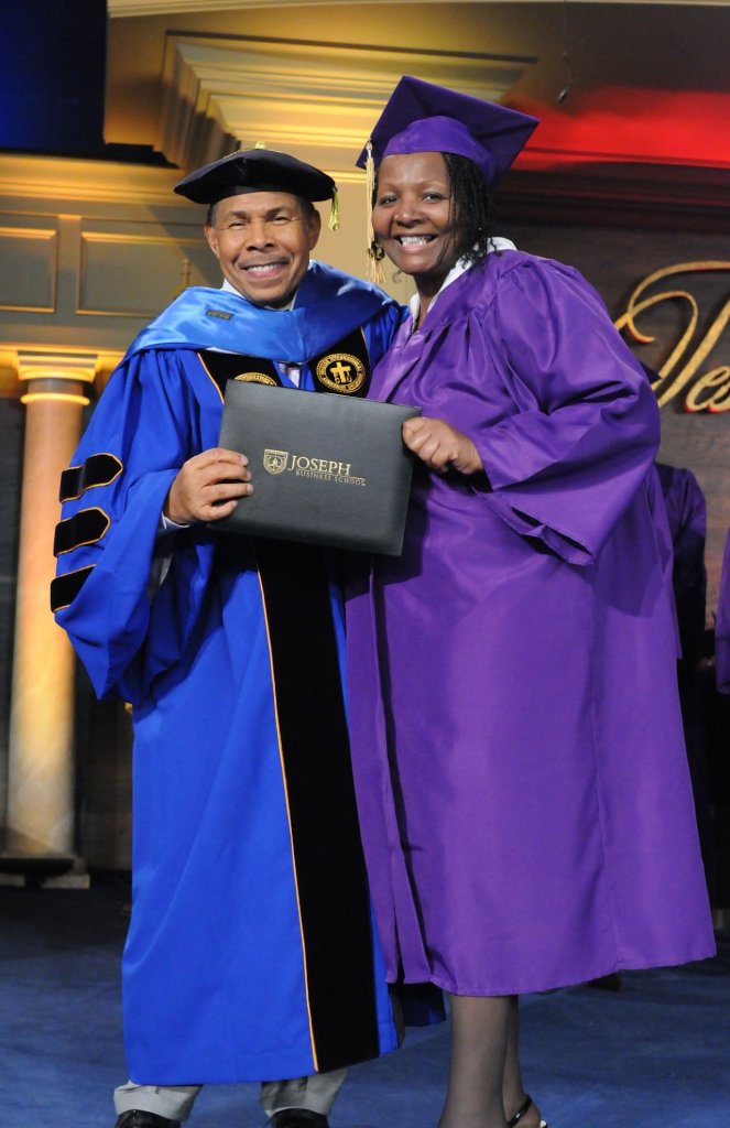 Terry Mitchell-Morgan at graduation