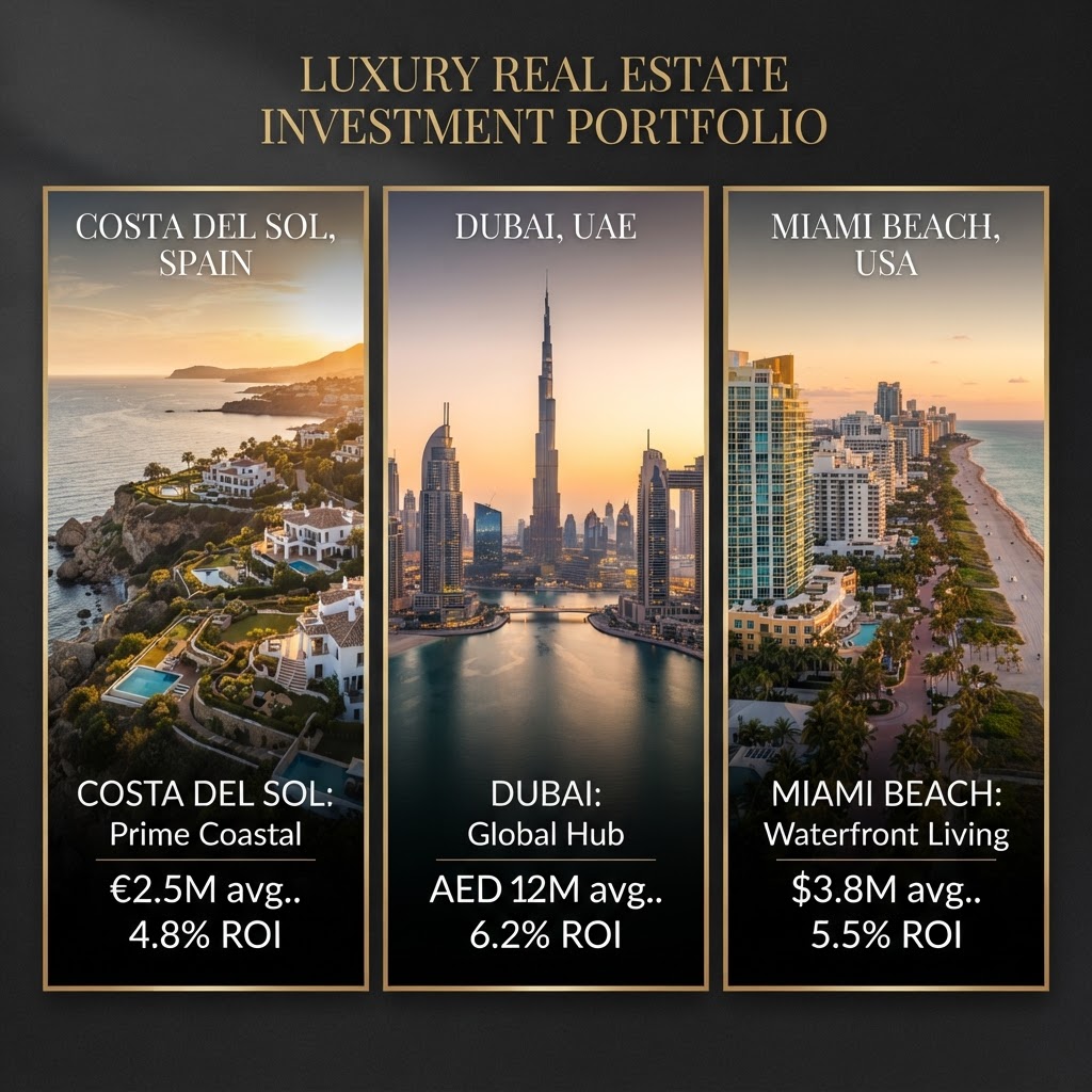 Investing in bricks and mortar in 2026: Costa del Sol vs Dubai vs Miami, a true comparison
