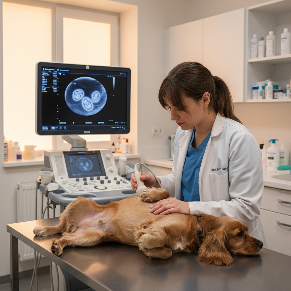 Cocker spaniel pregnancy ultrasound scan