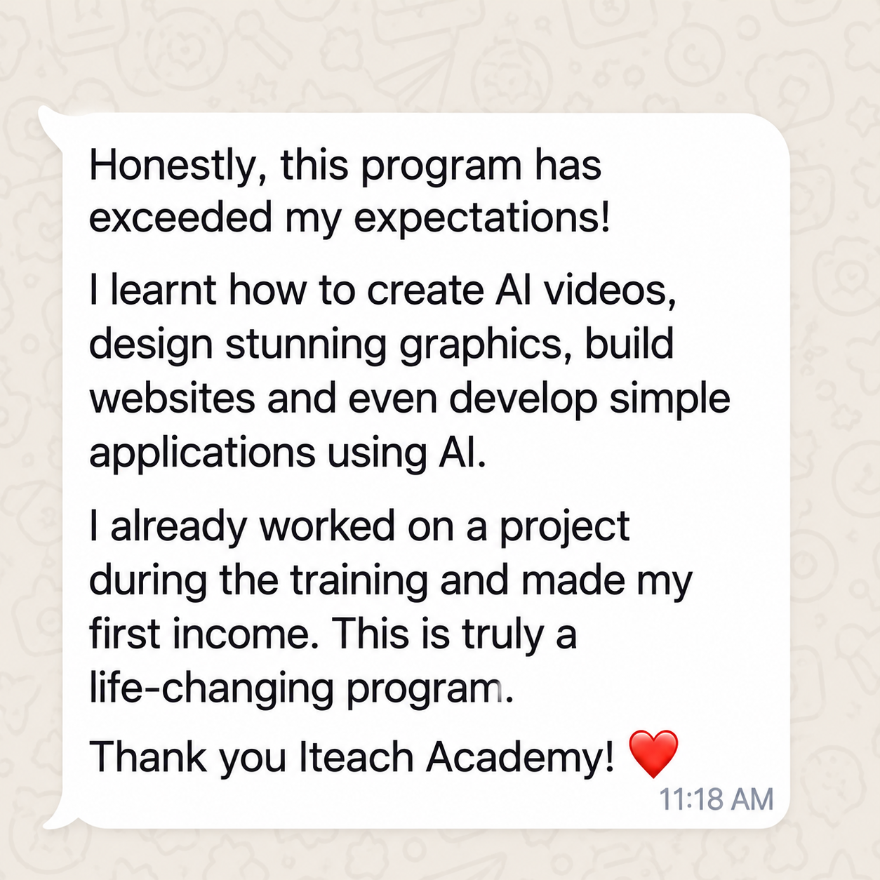 Student testimonial 5