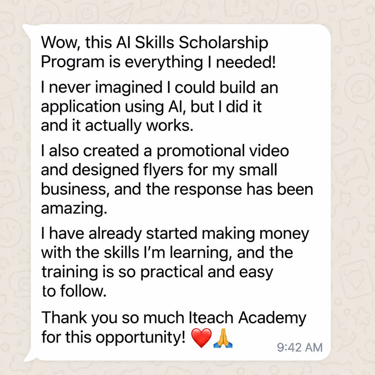 Student testimonial 4
