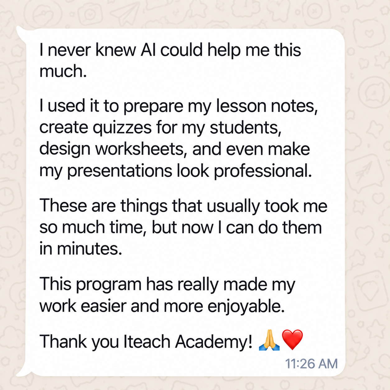 Student testimonial 3