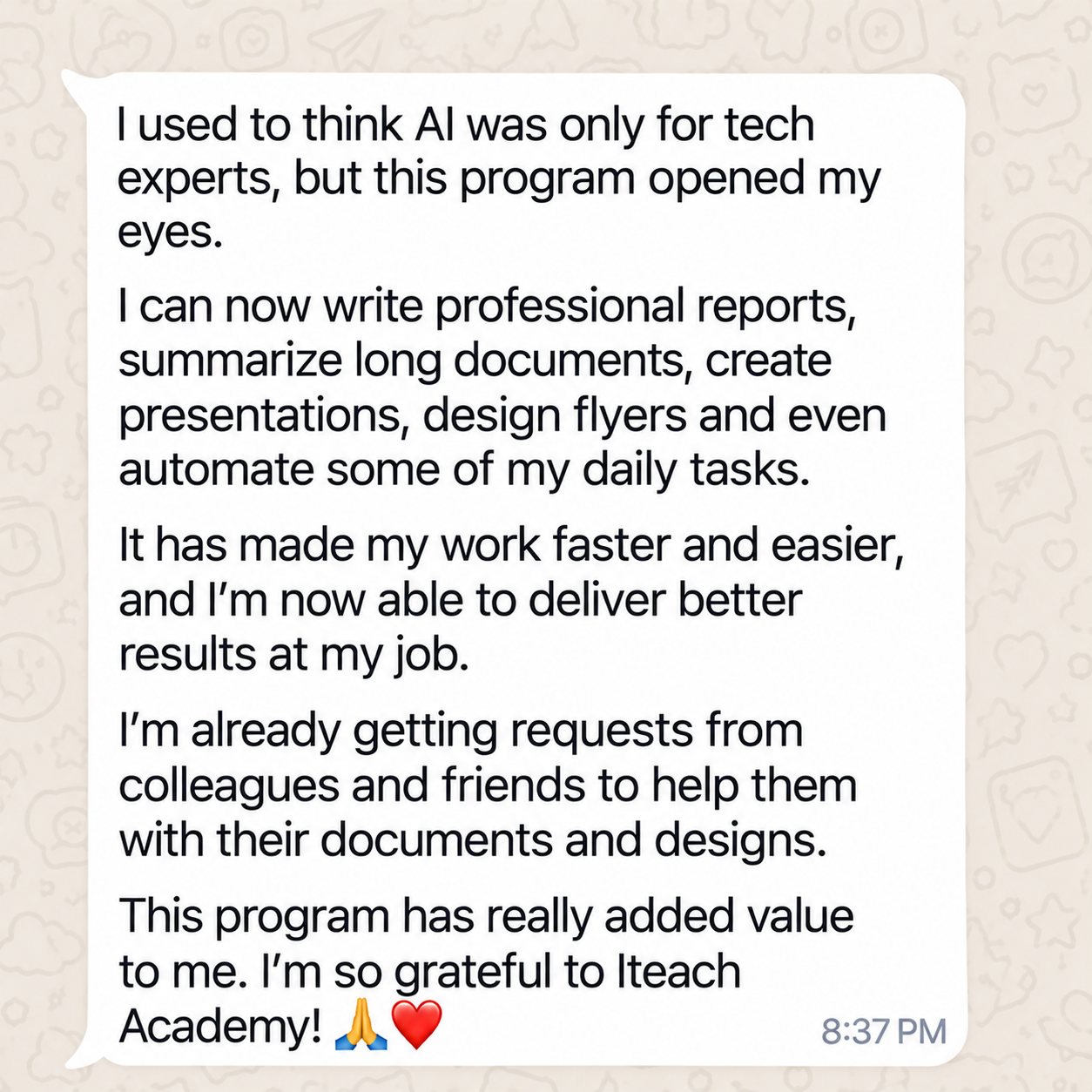 Student testimonial 4