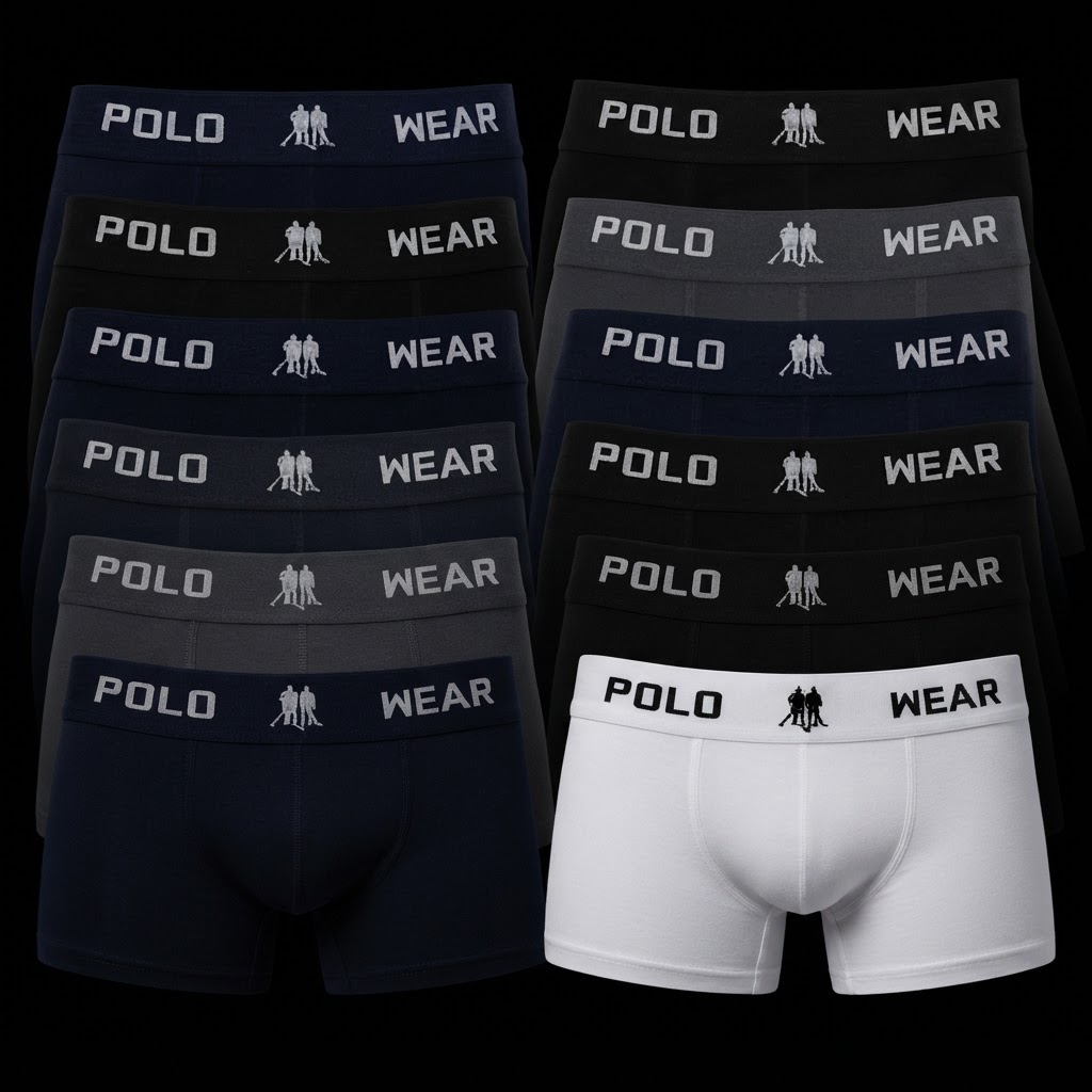 Kit Cuecas Boxer Masculinas Polo Wear Microfibra