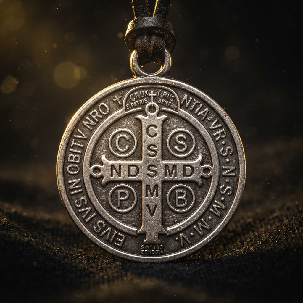 Detalhe da Medalha de São Bento