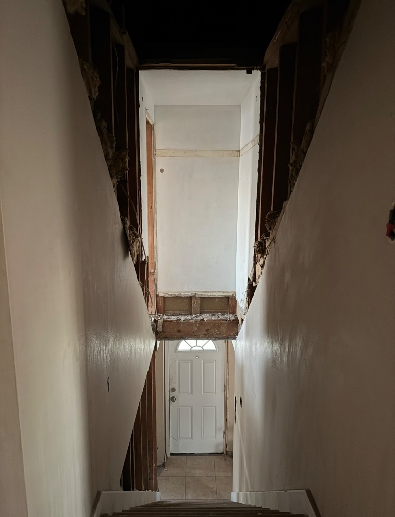 Stairway & Entry Restoration - Before