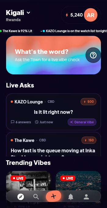 LiTown ThePulse screen in dark mode