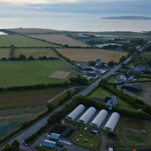 Aerial view of Bare Acre Farm