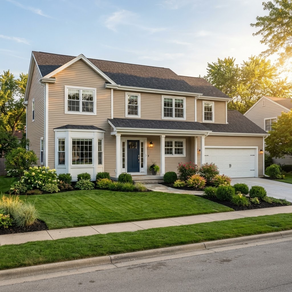 Completed roofing, siding, window, door, and gutter projects by Demore Exterior Solutions