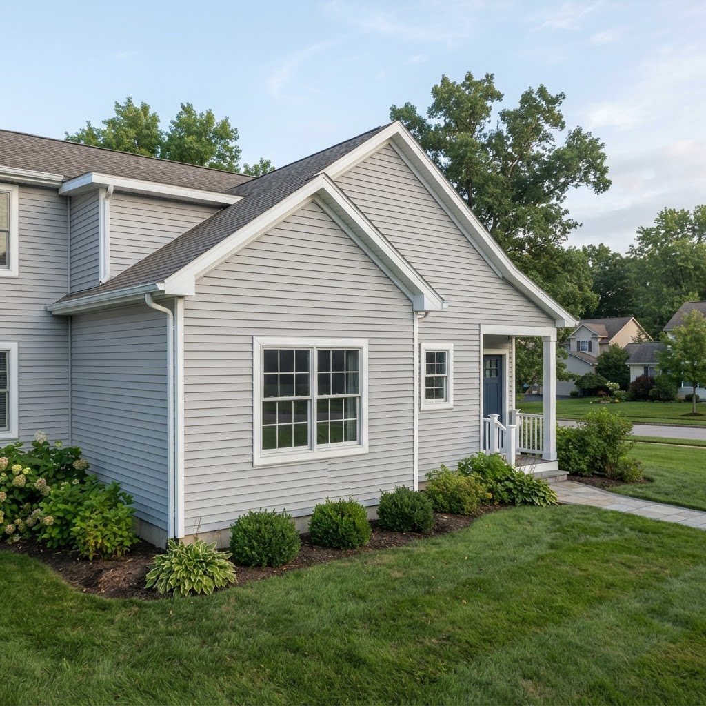 Newly installed siding on a Northeast Ohio home by Demore Exterior Solutions