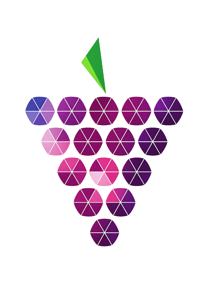 Geometryczna kiść winogron