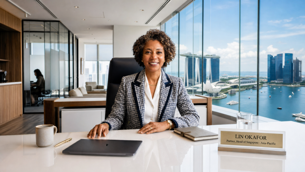 Portrait of Lin Okafor, Partner · Head of Singapore, Asia-Pacific