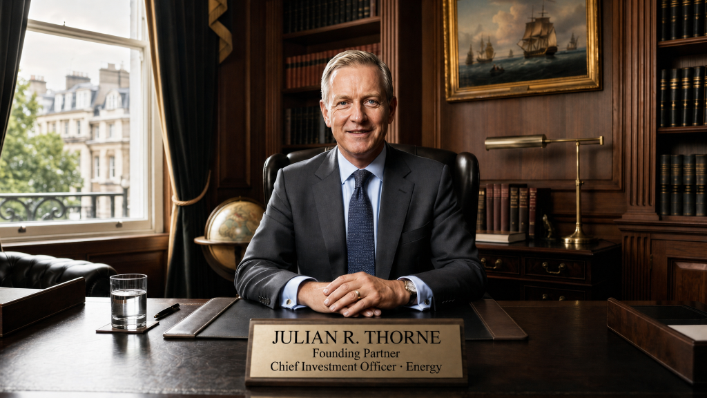 Portrait of Julian R. Thorne, Founding Partner · Chief Investment Officer, Energy