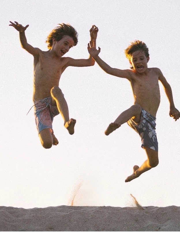 My boys jumping — the hearts behind Wise + Wild