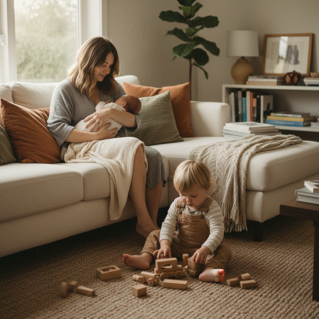 How I Survived Nursing a Newborn with a Busy Toddler