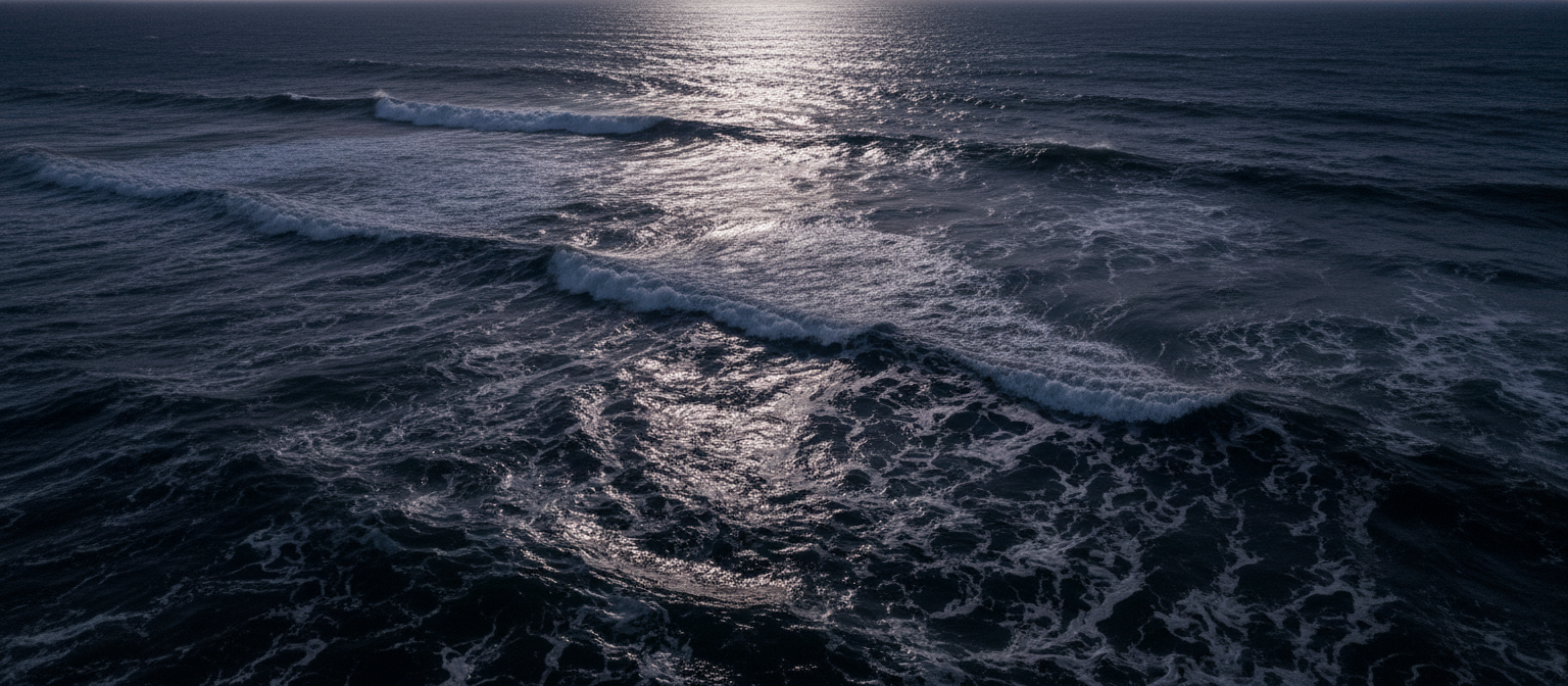 Cape Fear coastal waters at dusk