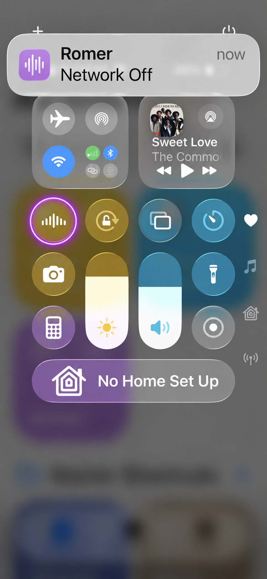 Romer Control Center toggle