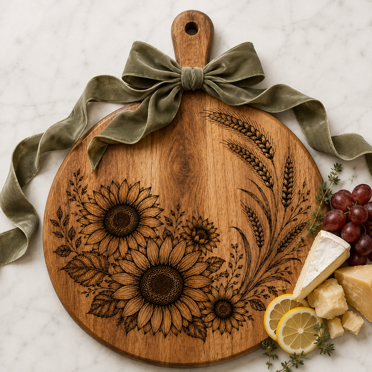 Engraved Sunflower Board