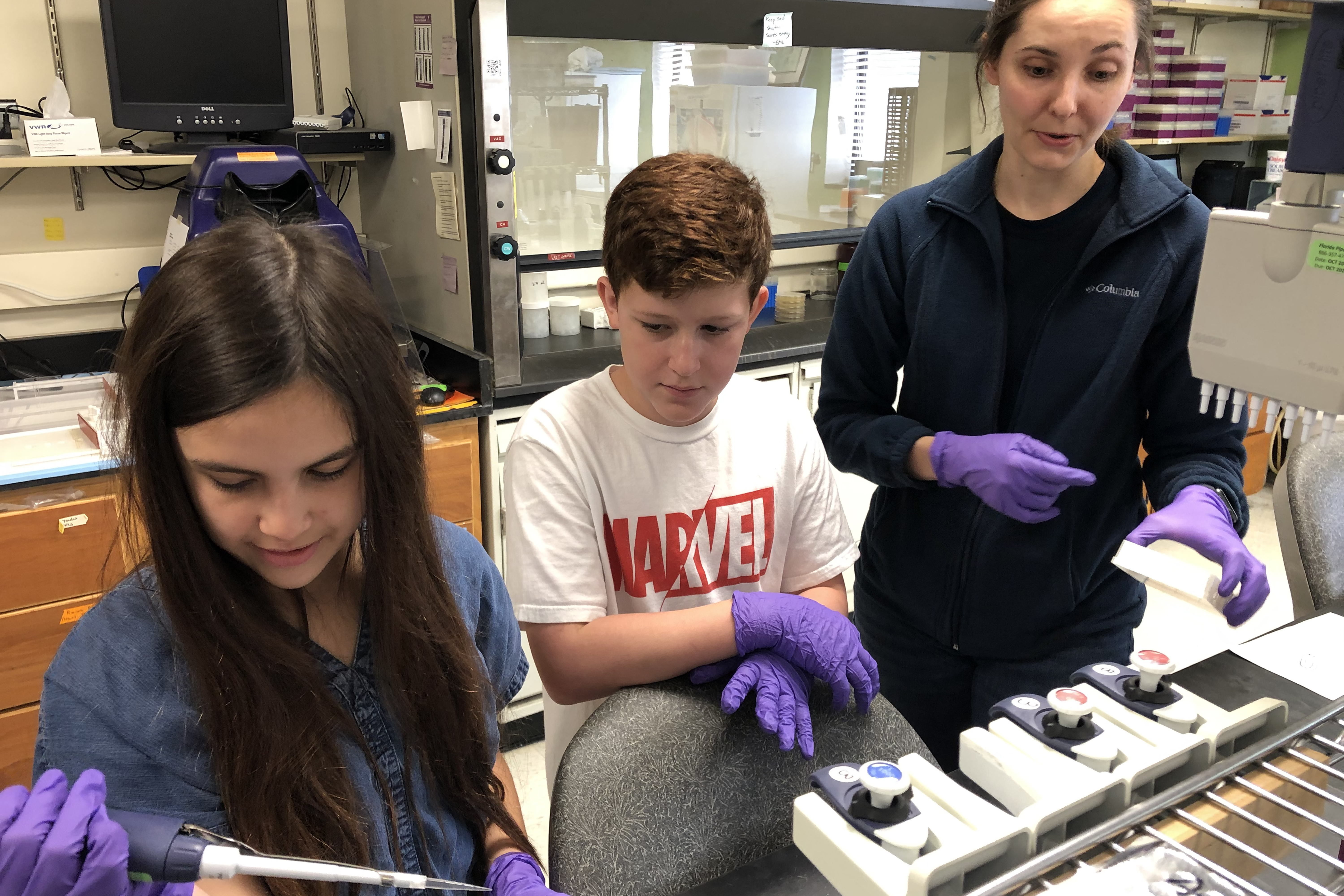 Outreach: Pipetting in the lab with students