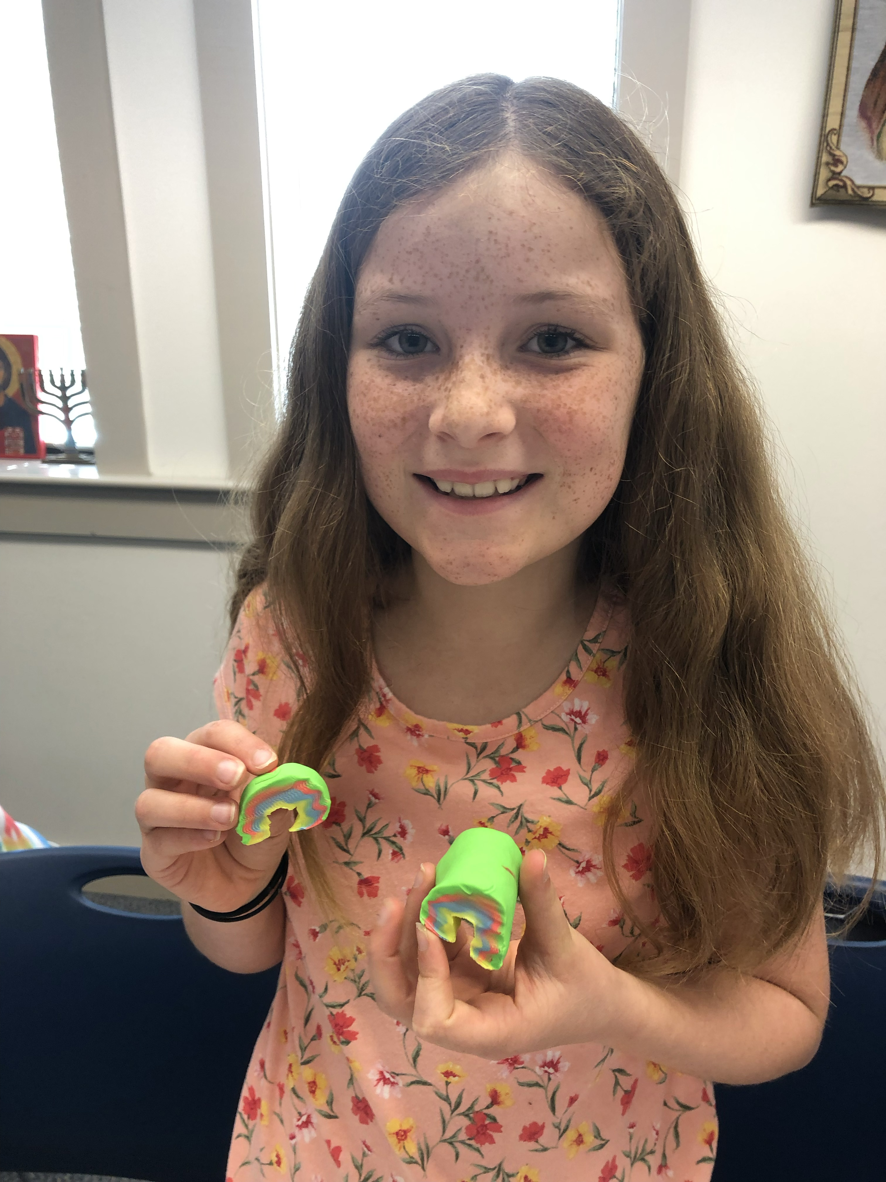 Outreach: Rainbow clay creations