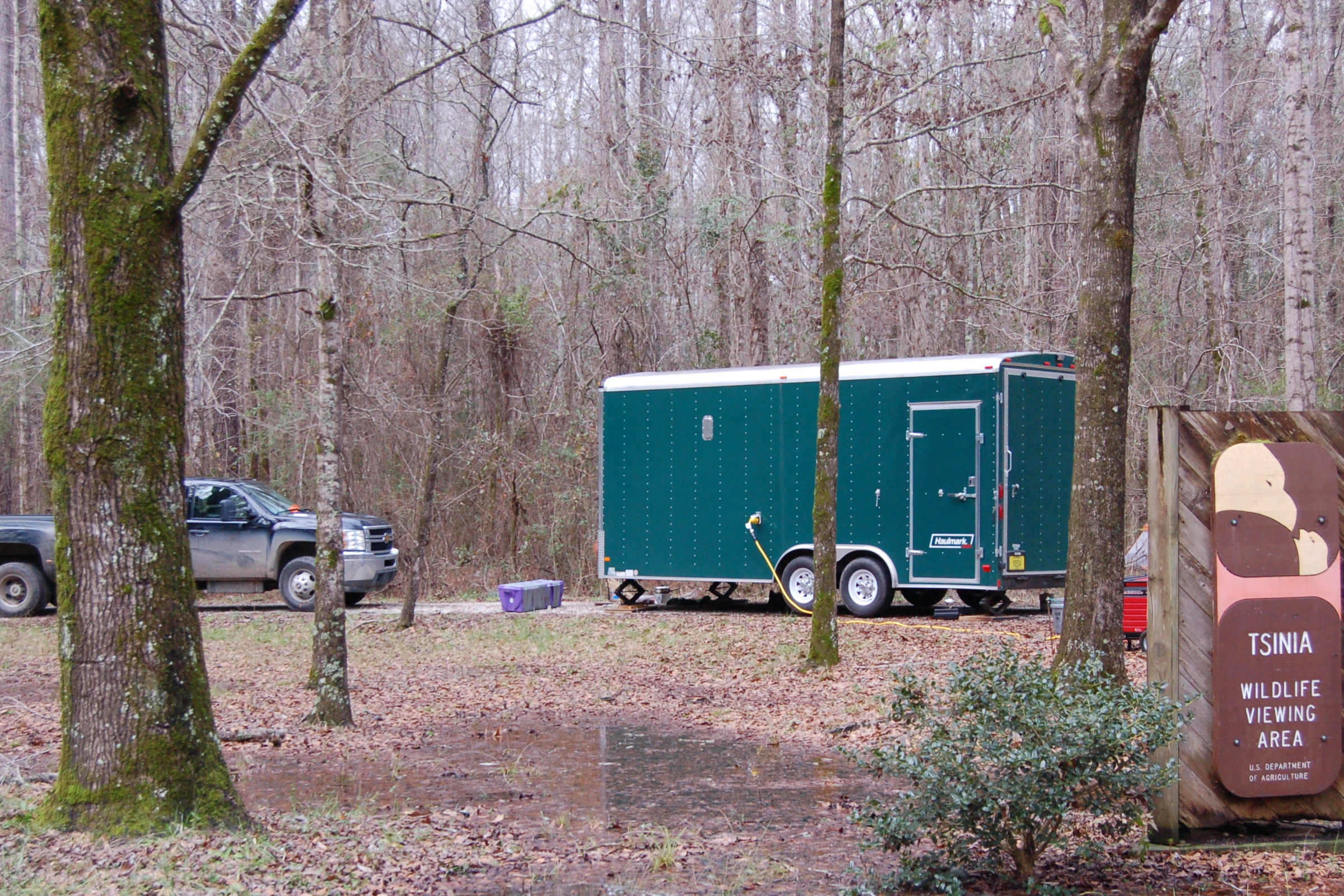 Mobile preference testing trailer at the Tsinia Wildlife Viewing Area