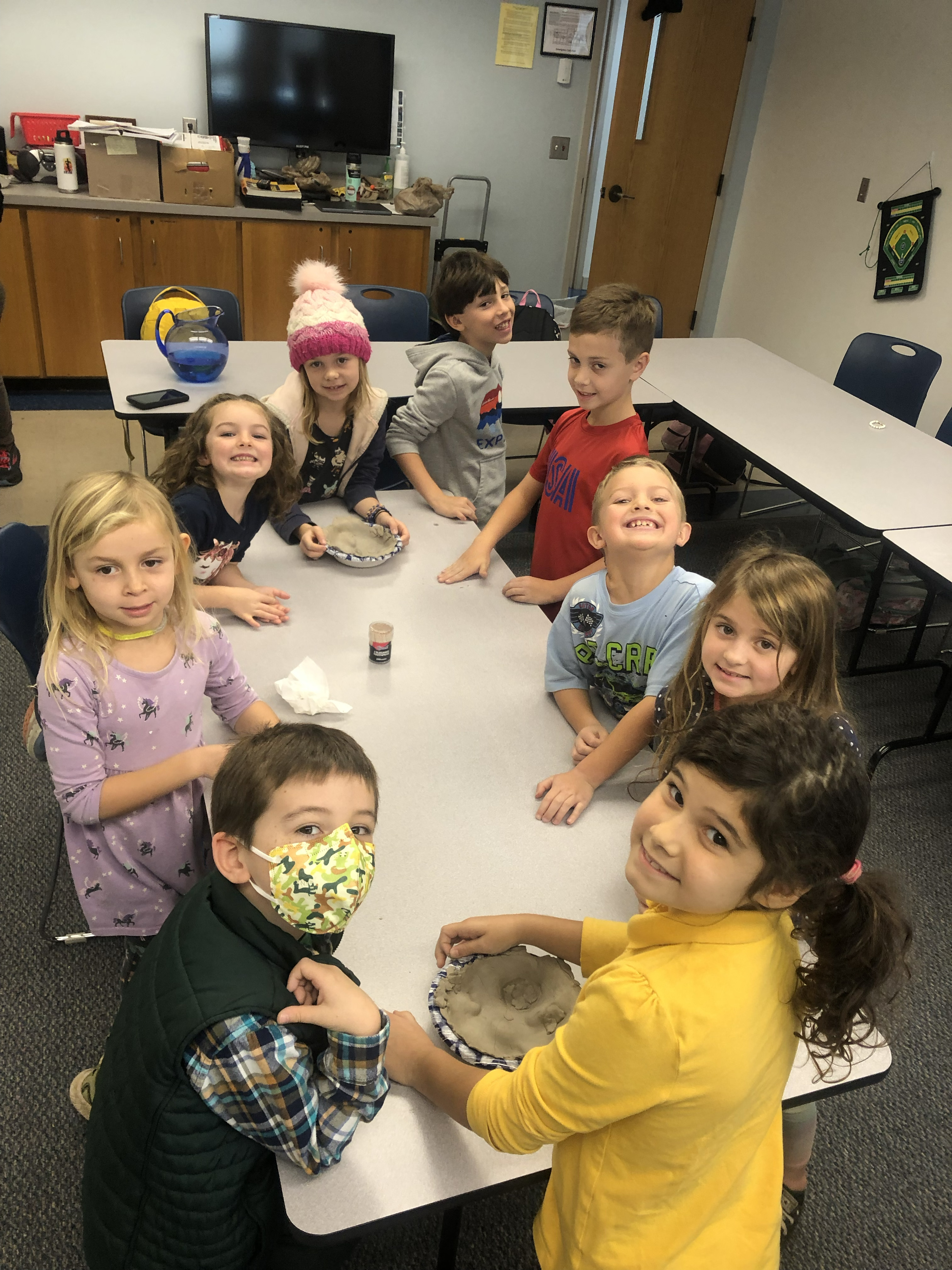 Outreach: Clay project around the table