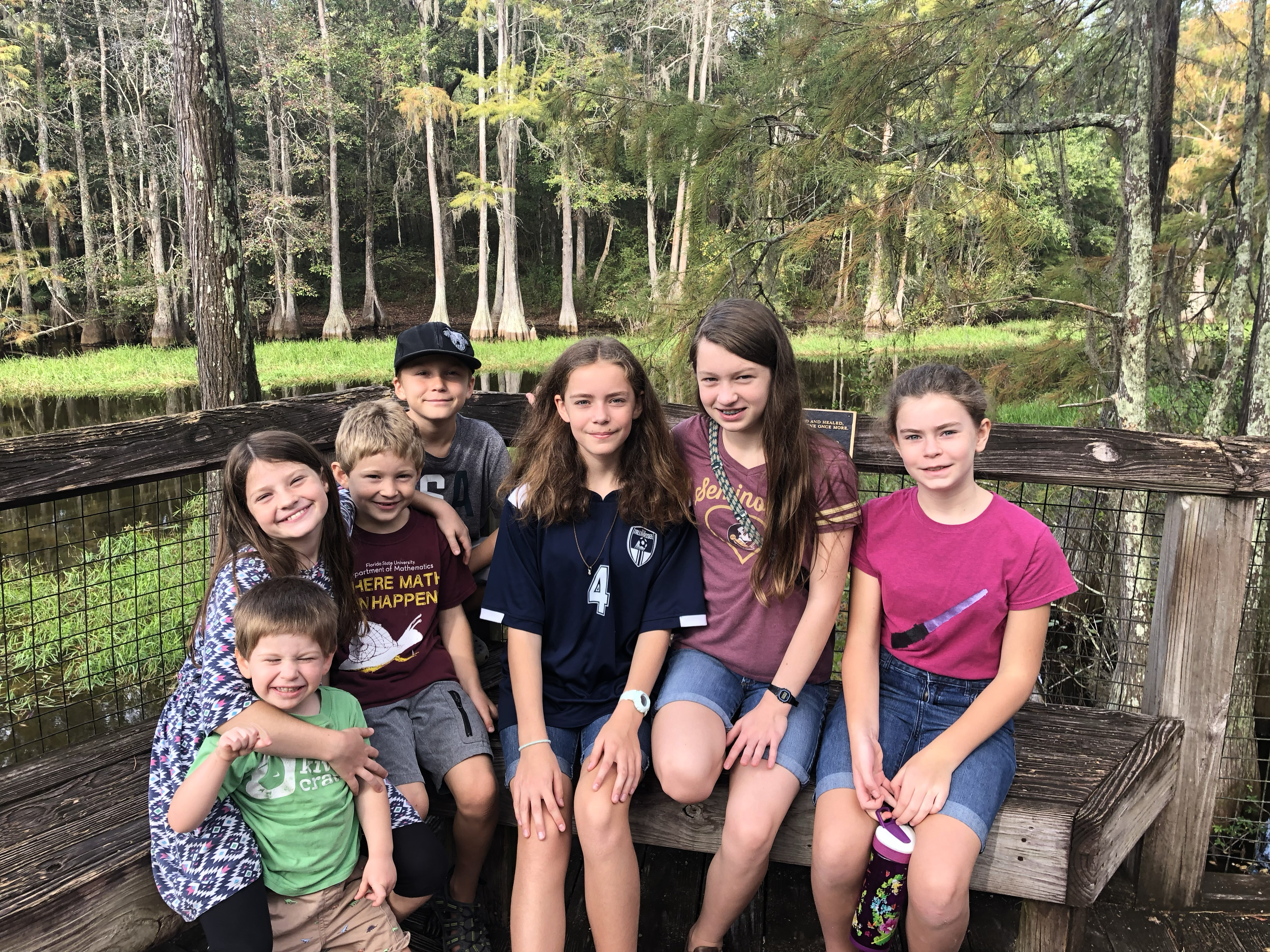 Outreach: Group photo by the swamp