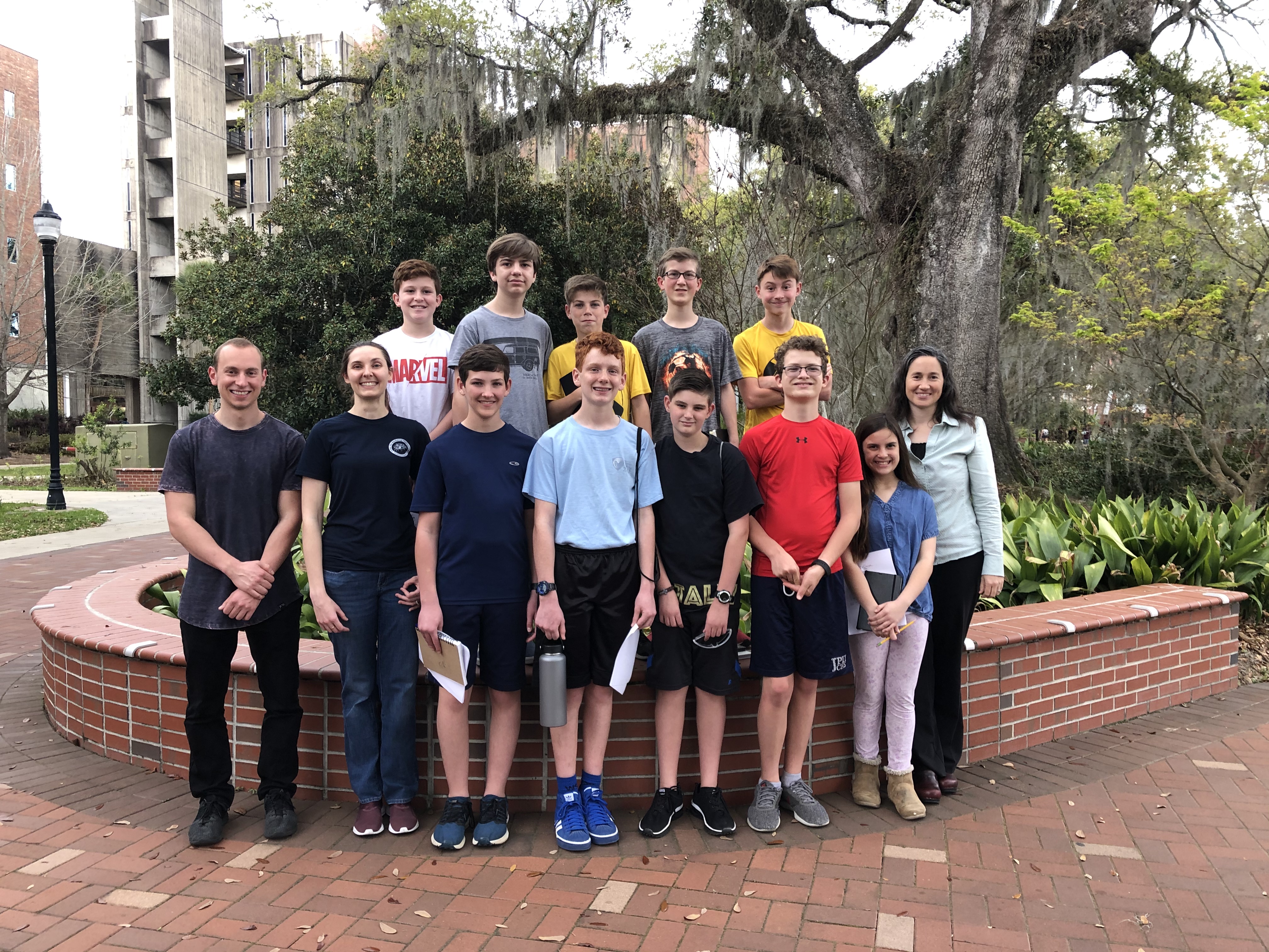 Outreach: Group portrait on campus