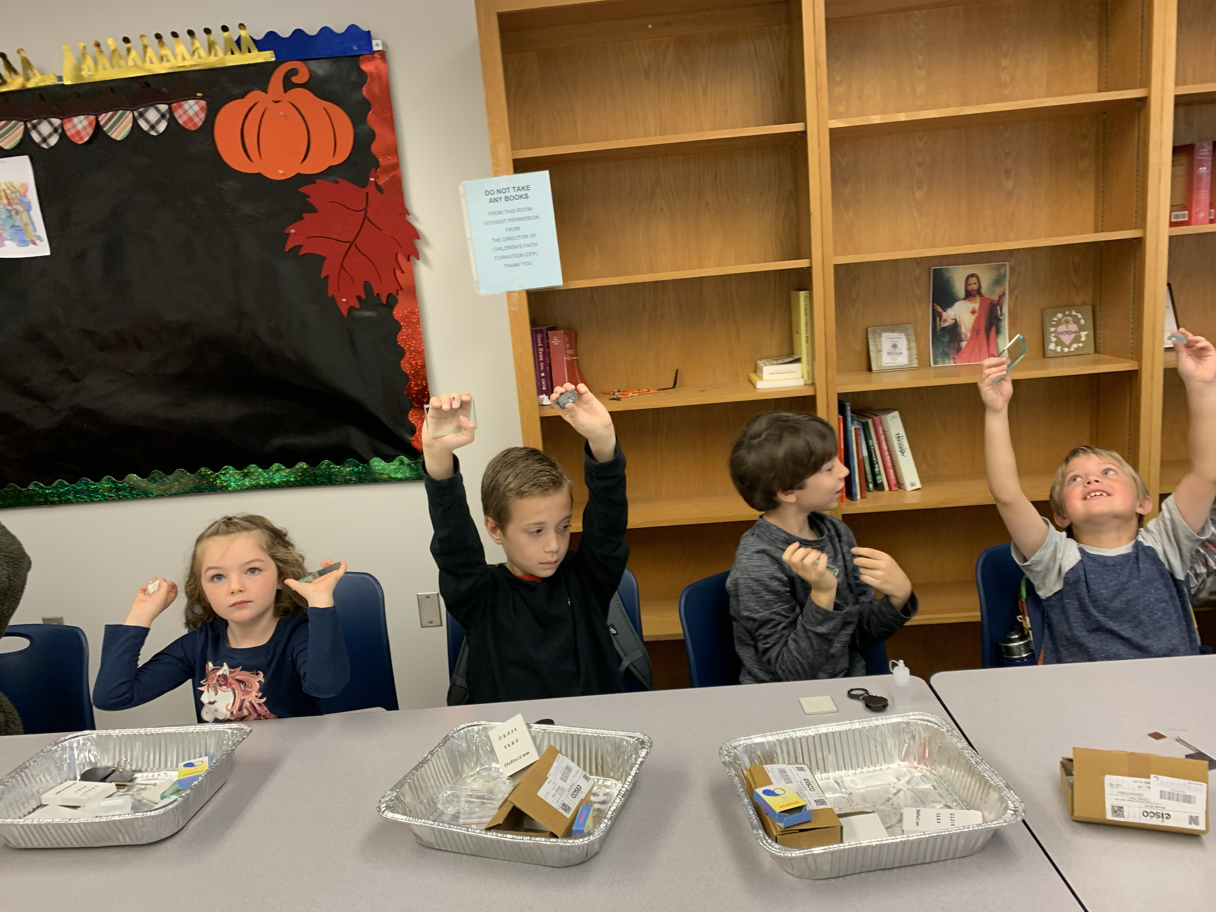 Outreach: Examining glass slides
