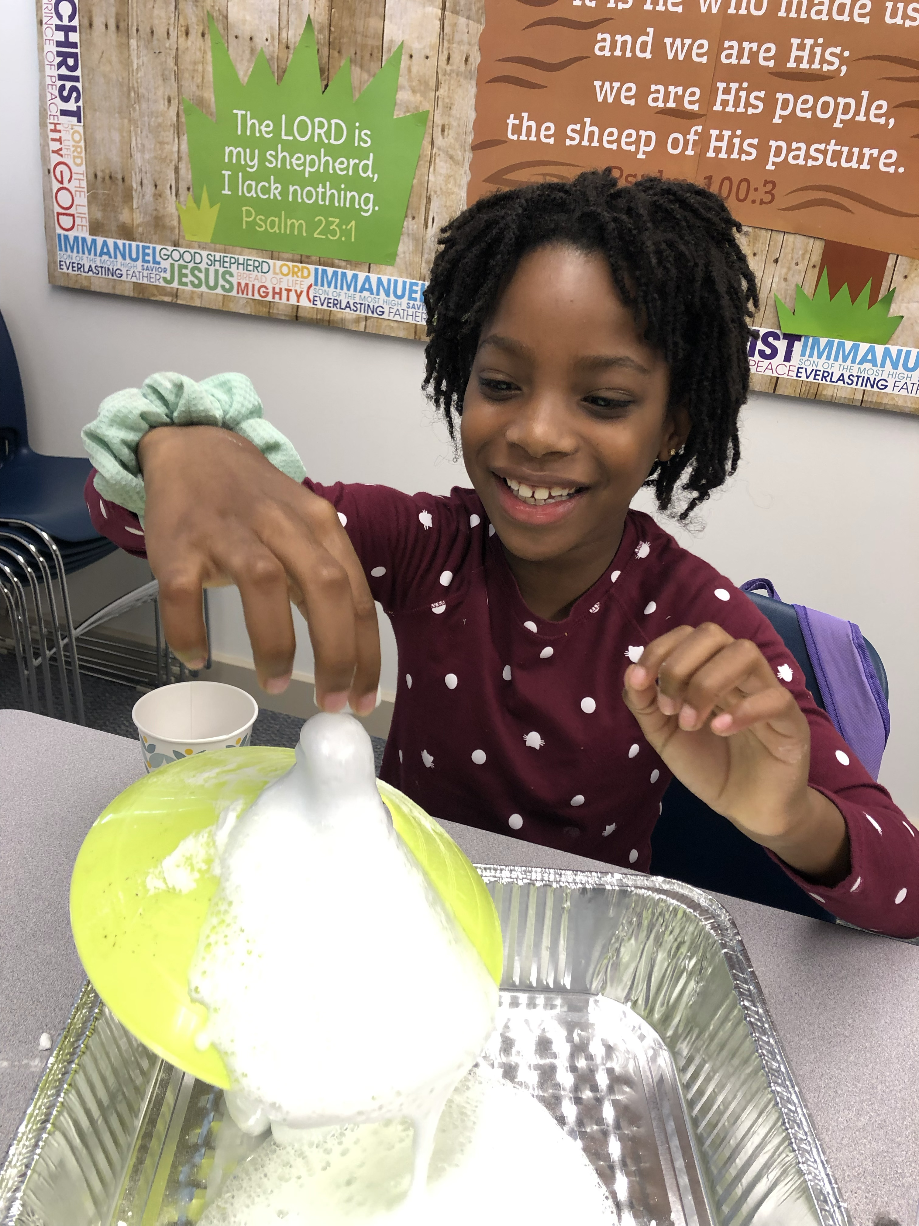 Outreach: Foaming volcano reaction in a bowl