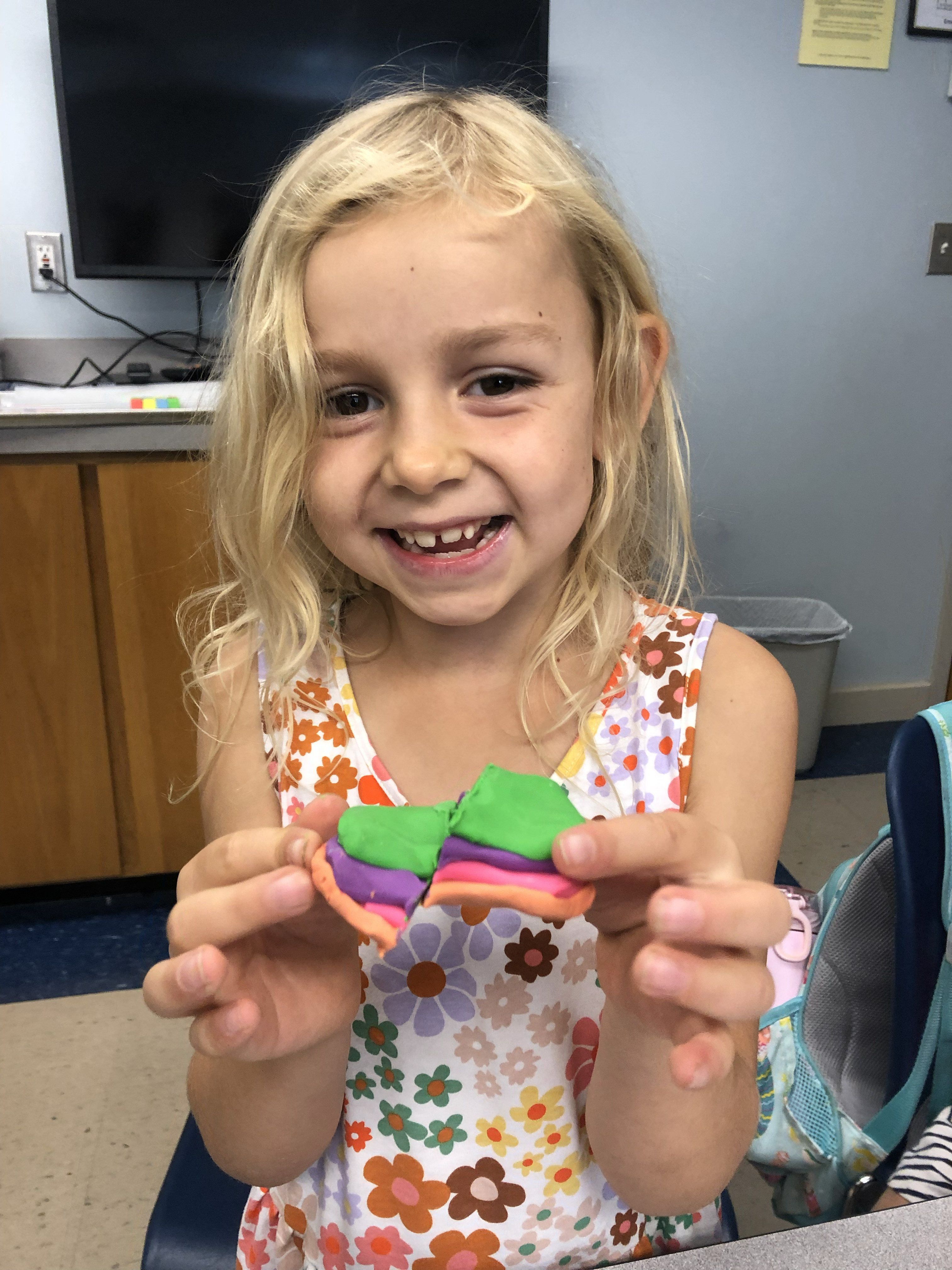 Outreach: Showing off layered clay art