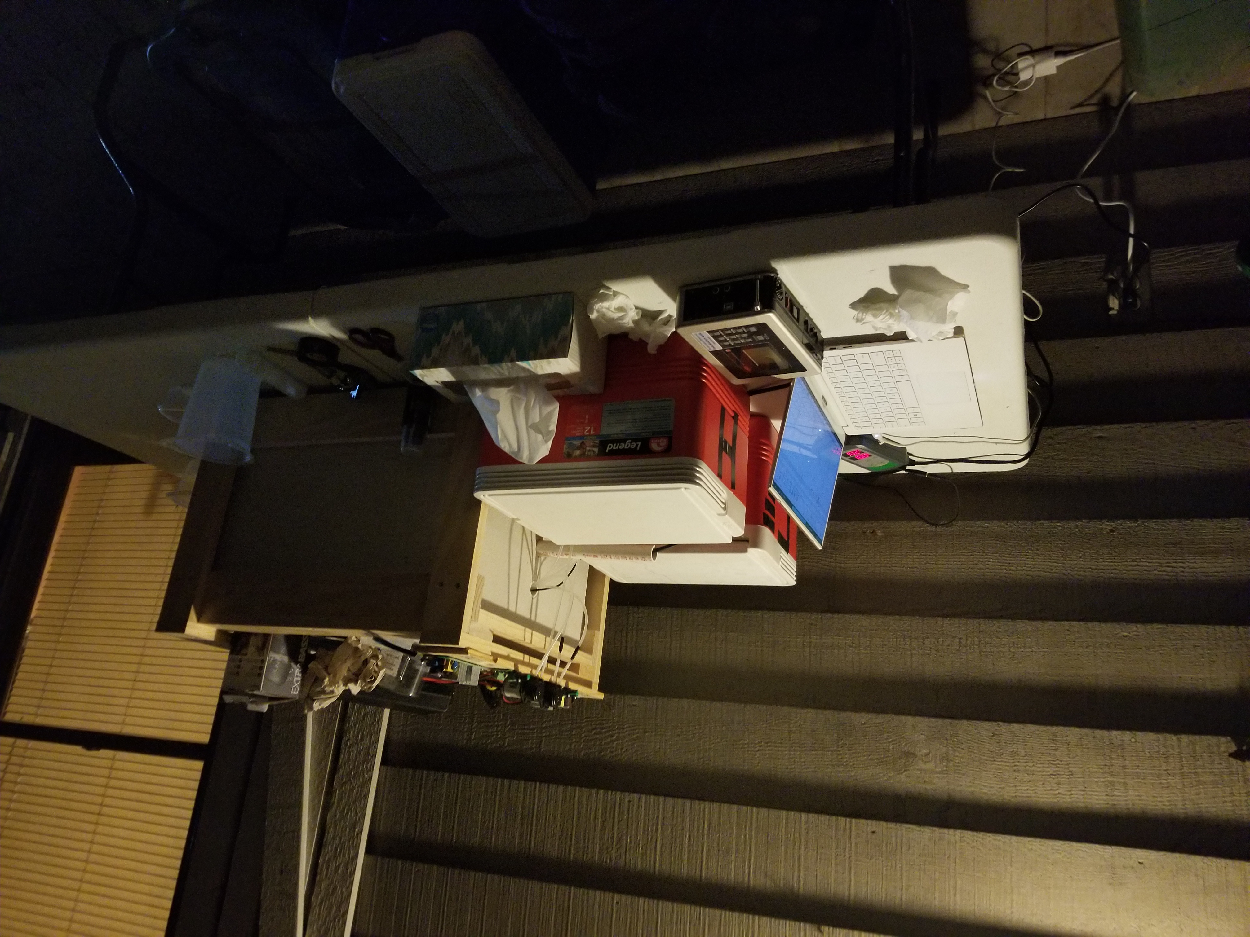 Frog box field station with laptop and recording gear — Auburn, AL