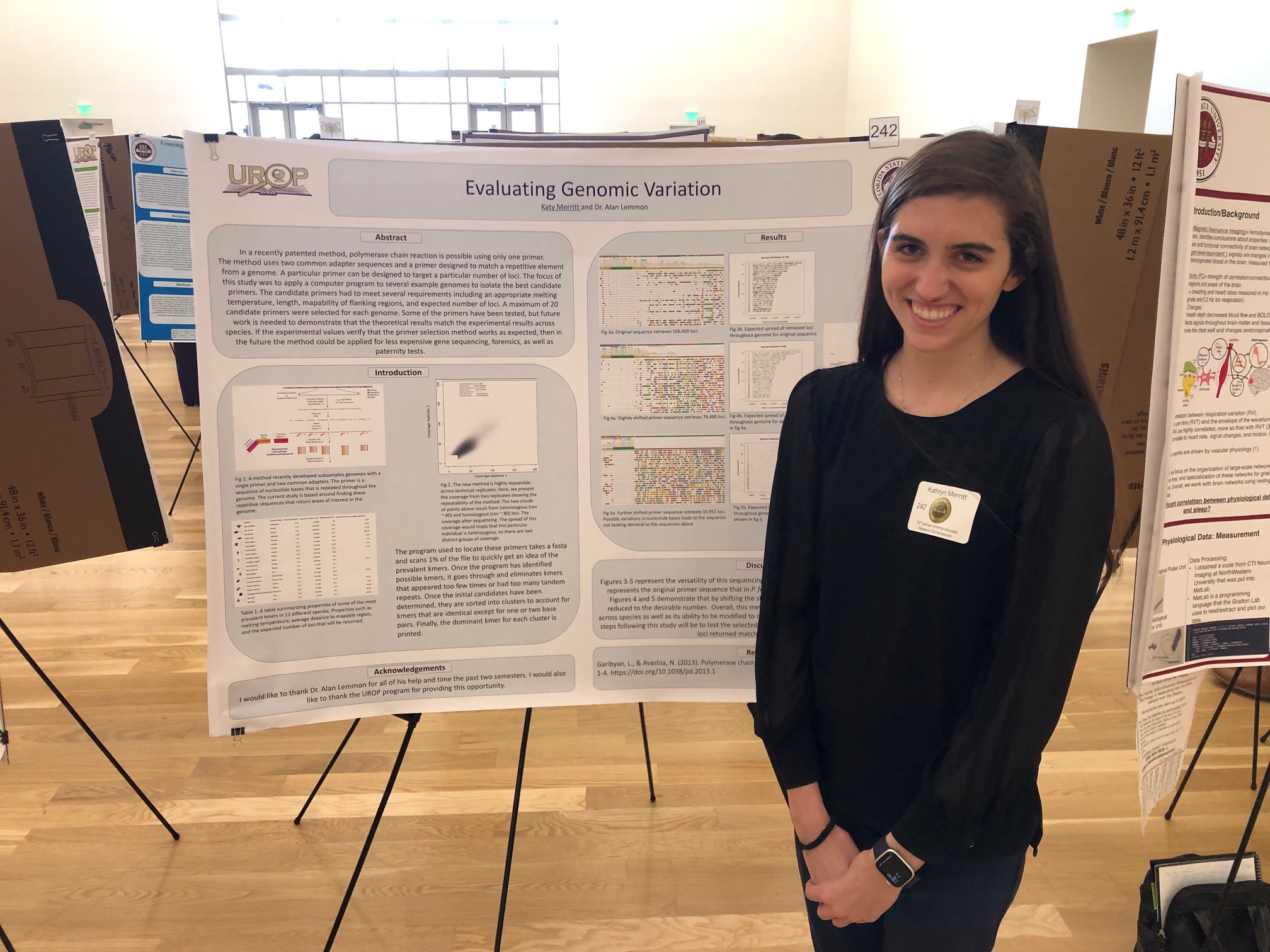 Kathryn Merritt at the Undergraduate Research Symposium, 2023
