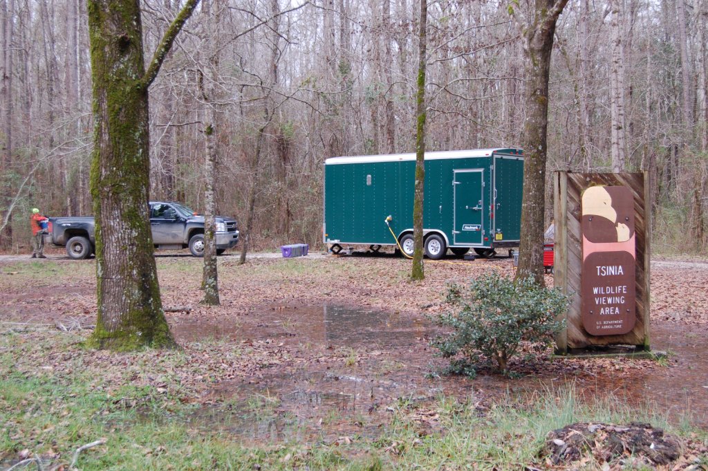 Field setup at Tsinia Wildlife Viewing Area