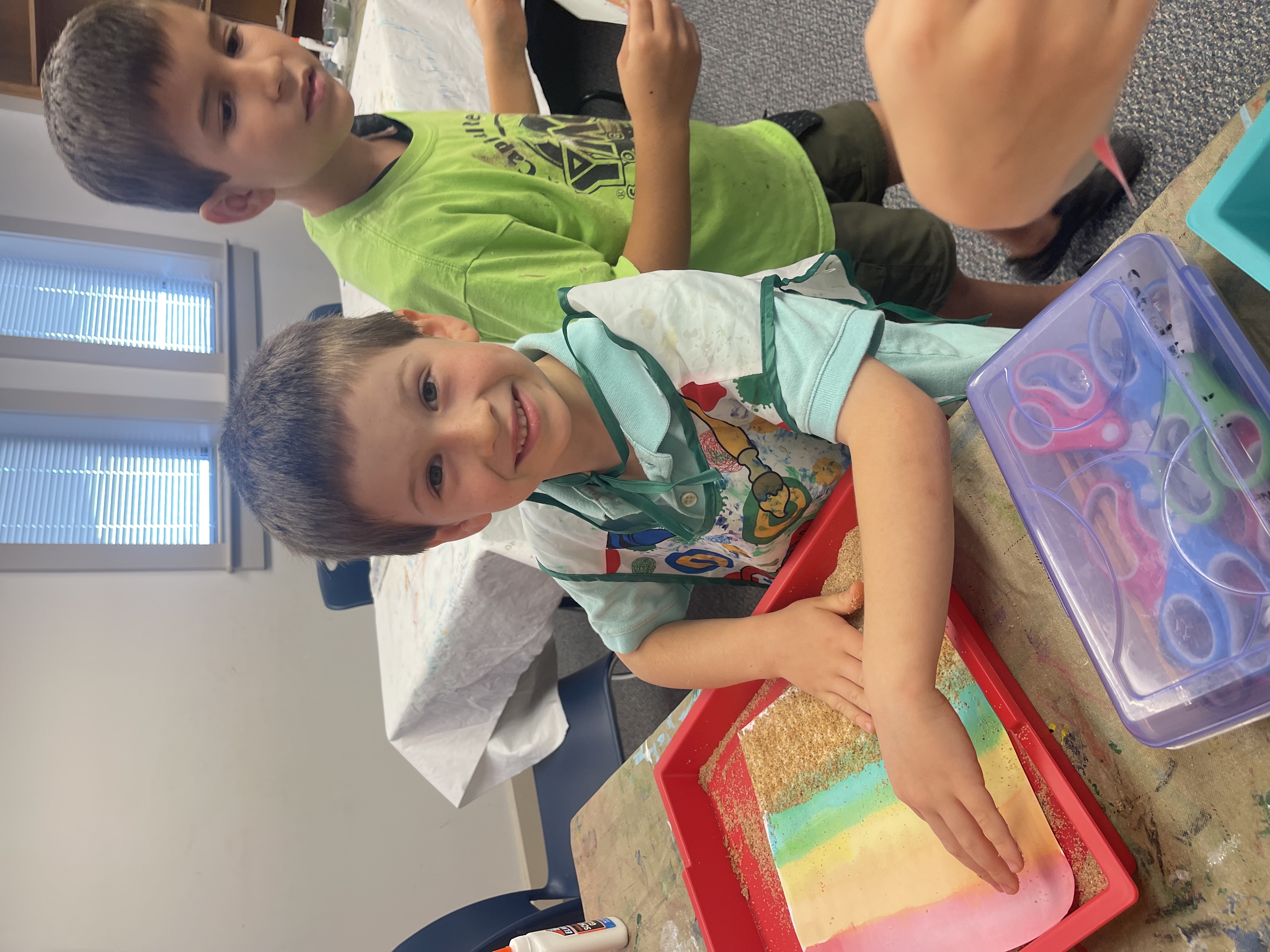 Outreach: Colorful sand art activity