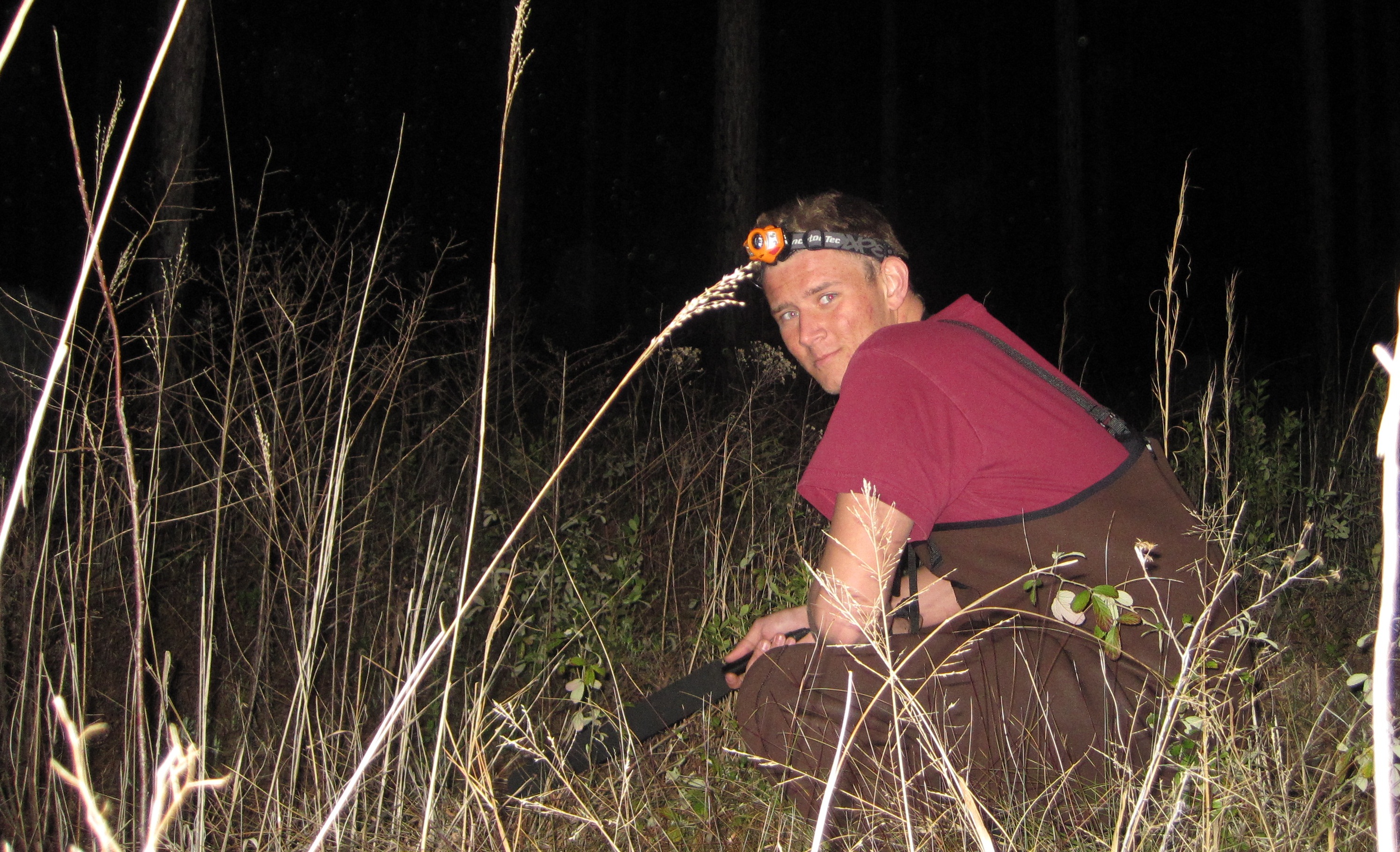 Connor Walsh, fieldwork at night